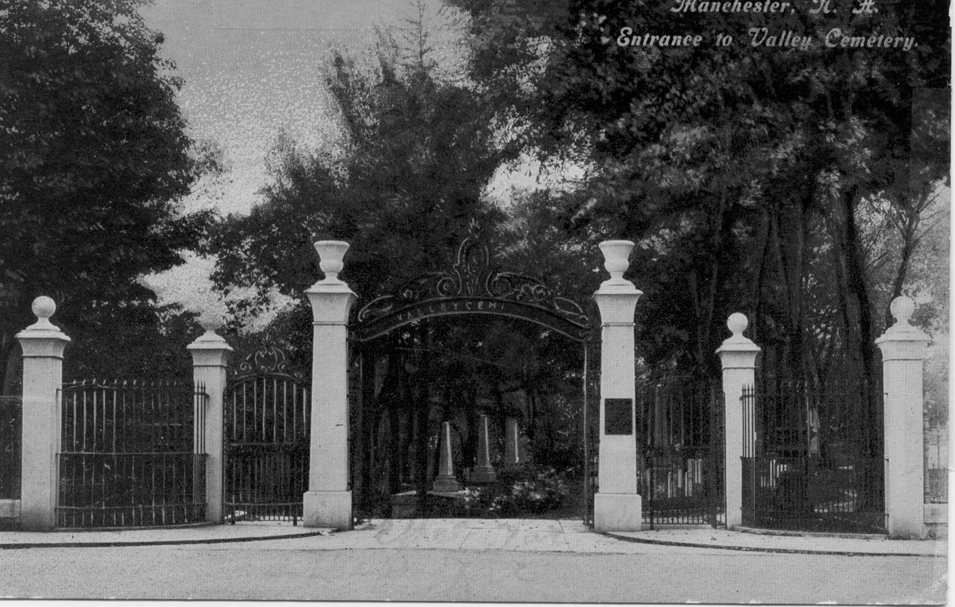 Valley cemetery 1900 postcard